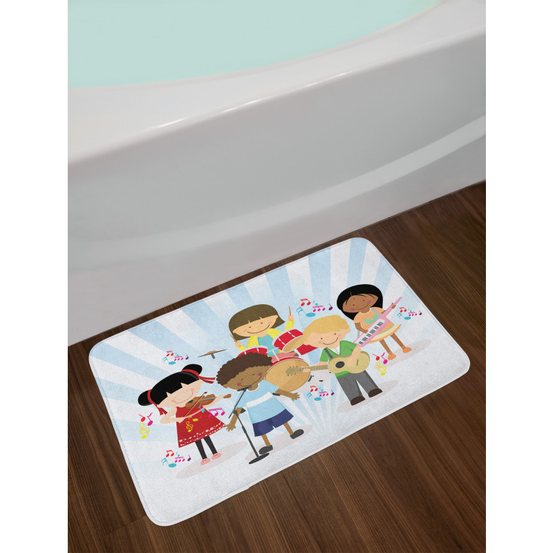 Children Performing Happily Bath Mat