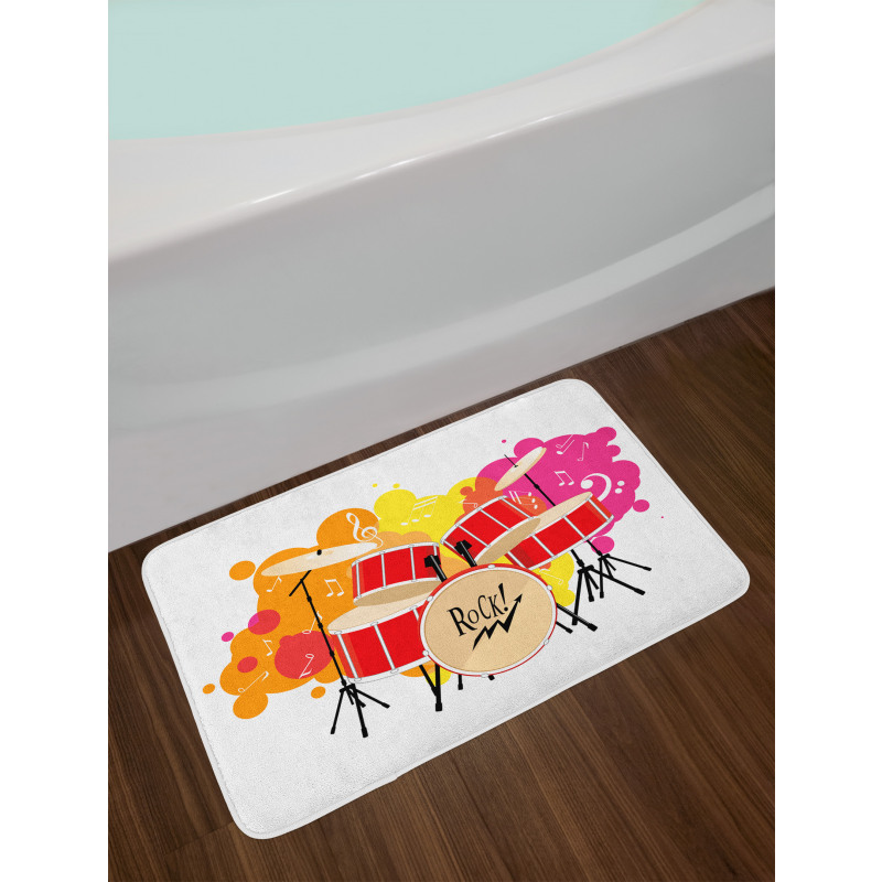 Music Themed Colorful Design Bath Mat