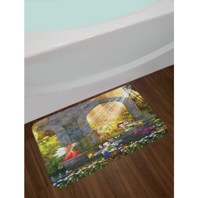 Flowers Blossoms Scene Bath Mat