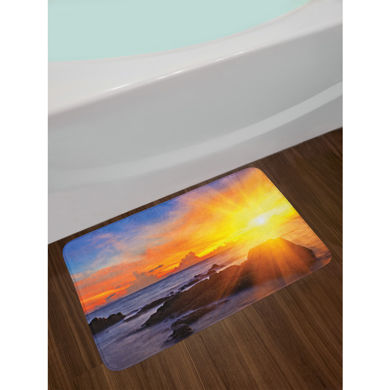 Colorful Sunset Sky Bath Mat