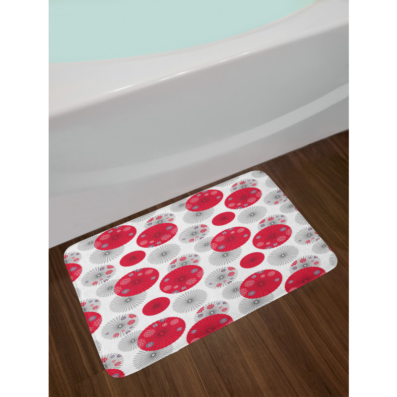 Japanese Art Circular Art Bath Mat