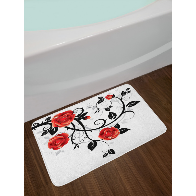 Swirling Roses Garden Bath Mat