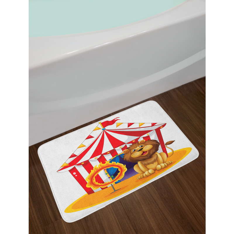 Fire Hoop Circus Tent Bath Mat