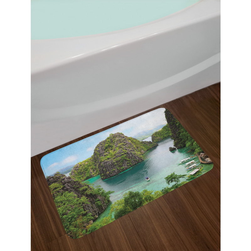 Cliff in Philippines Bath Mat