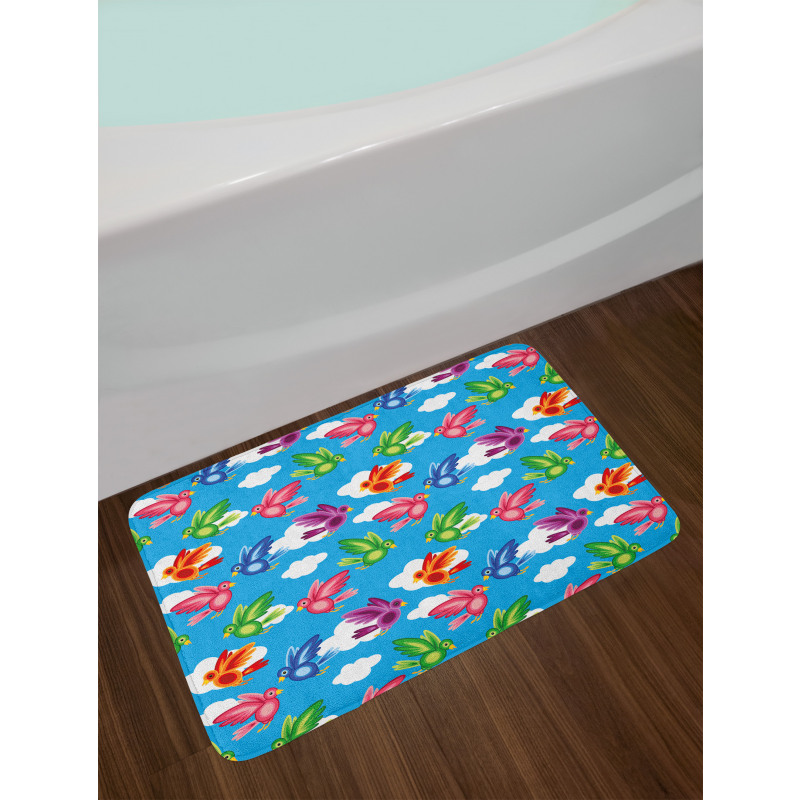 Flying Birds Clouds Spirit Bath Mat