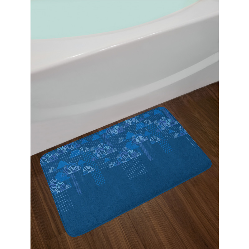 Abstract Clouds Dots Art Bath Mat