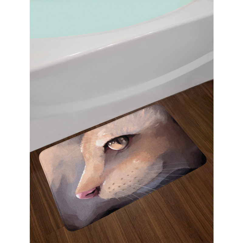 Portrait Kitty Cat Meow Bath Mat