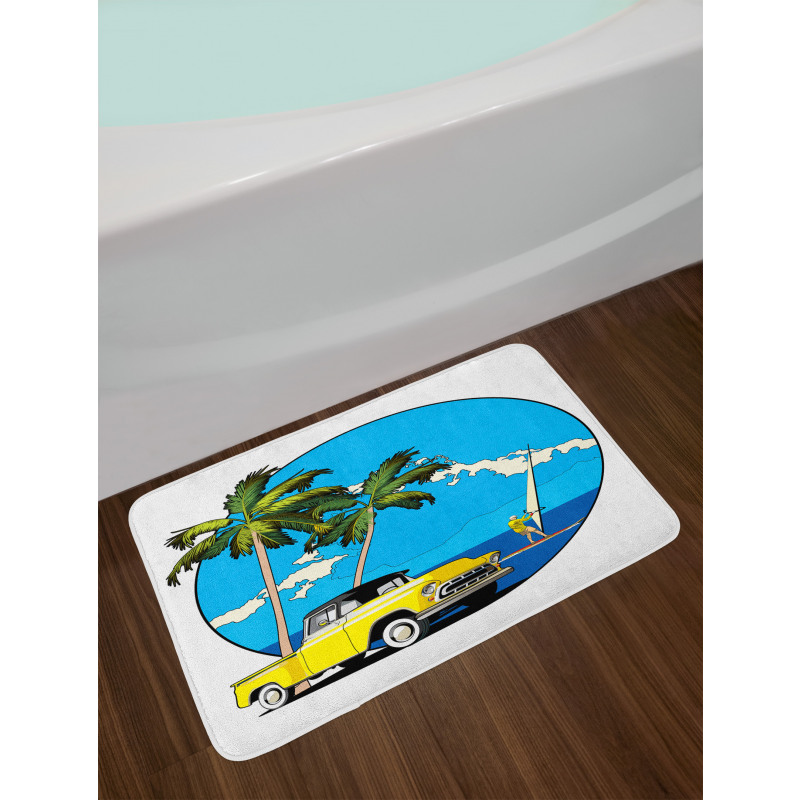 Nostalgic Chevy Car Bath Mat