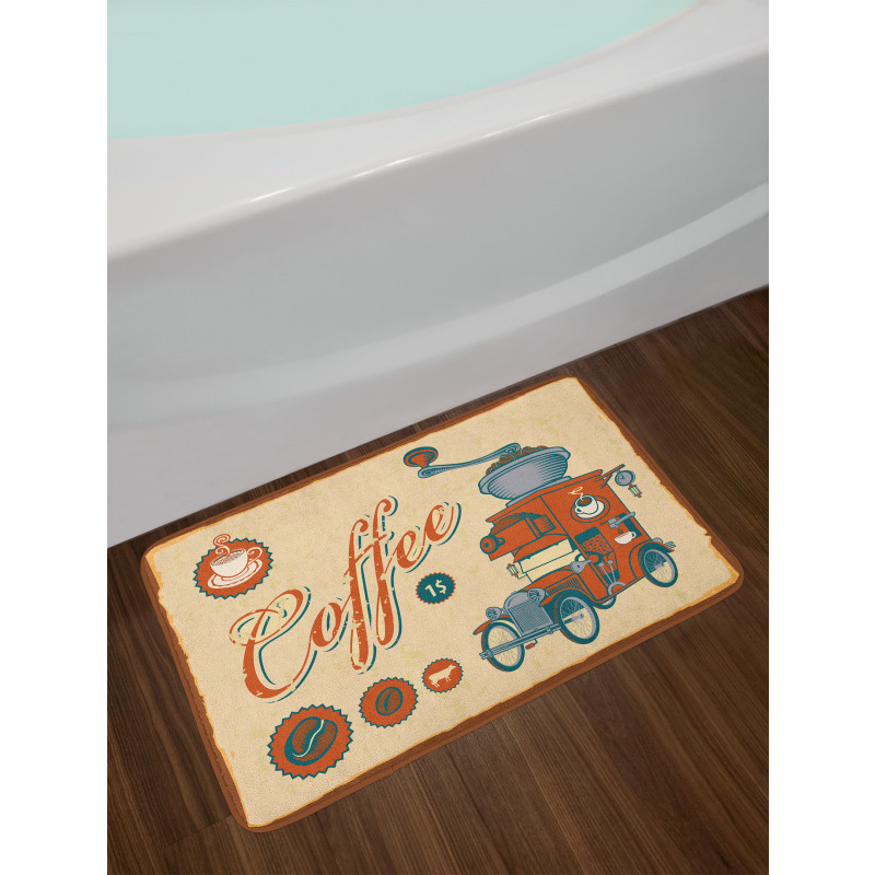 Truck Coffee Grinder Bath Mat