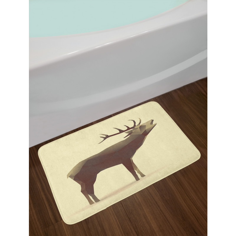 Geometric Elk Animal Art Bath Mat