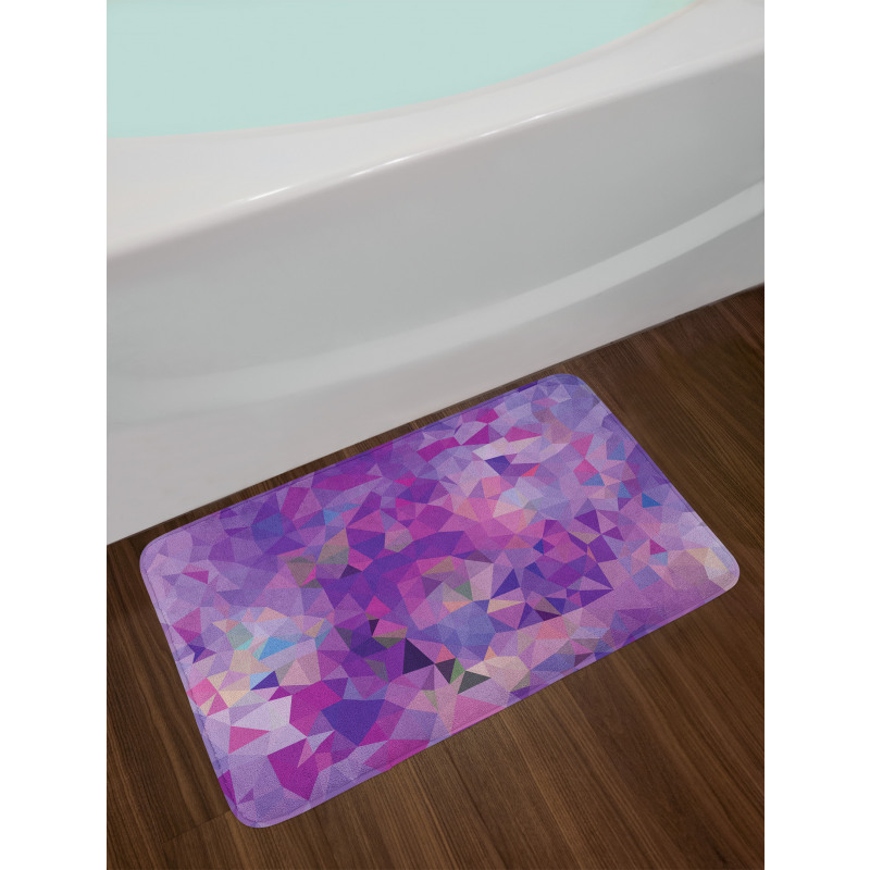 Violet Toned Triangles Bath Mat