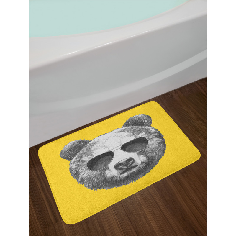 Sketchy Hand Drawn Bear Bath Mat