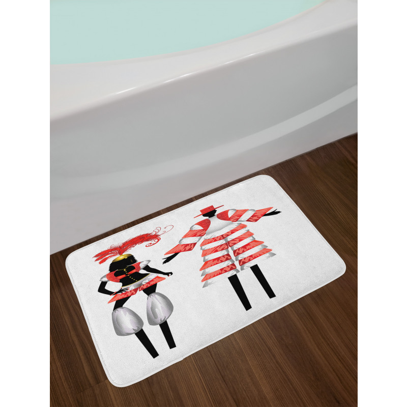 2 Moko Jumbies Silhouettes Bath Mat