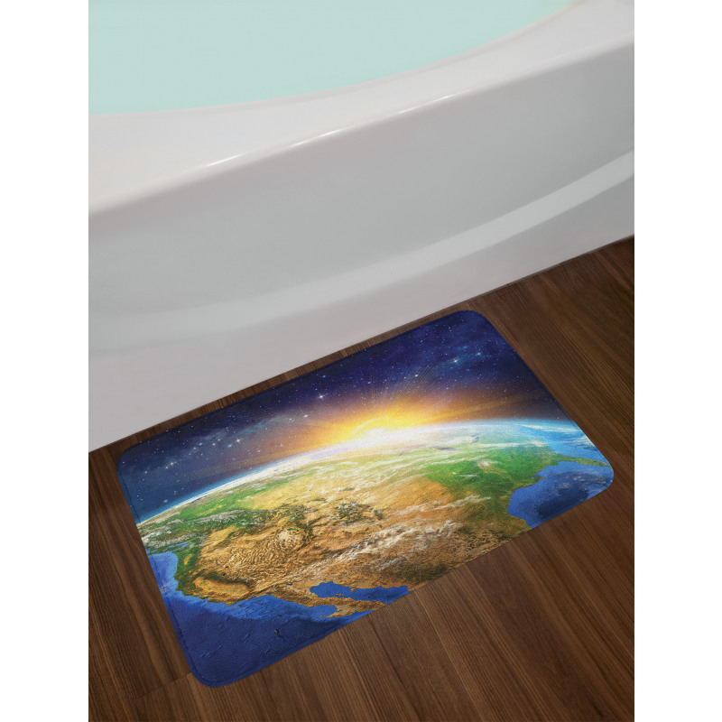 View of Sunrise Planet Bath Mat