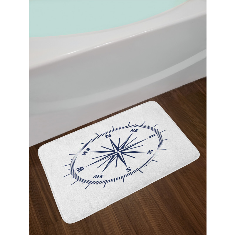 Monochromatic Windrose Art Bath Mat