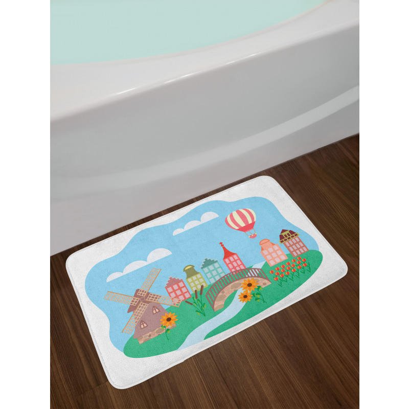 Windmill Rural Region Bath Mat