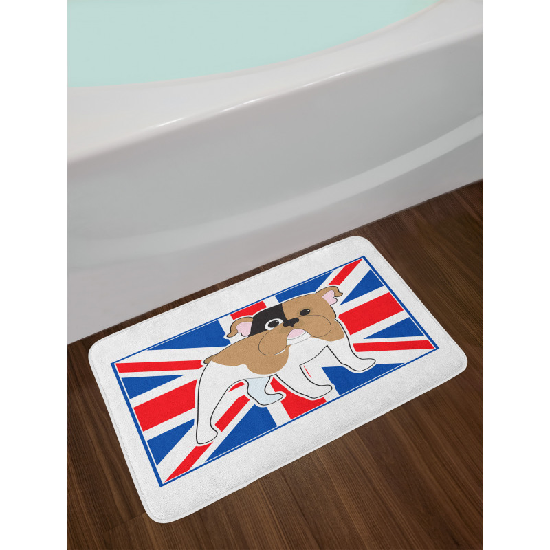 British Flag Illustration Bath Mat