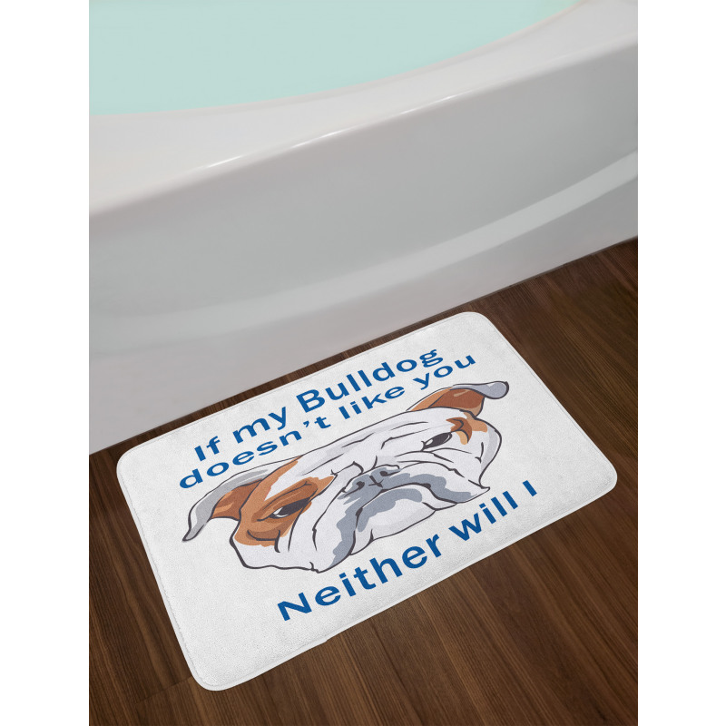 Humorous Typographic Design Bath Mat