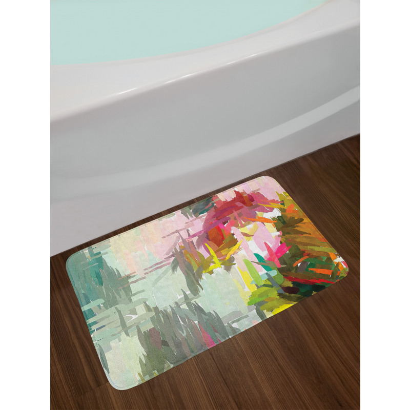 Oil Painting Random Hits Bath Mat