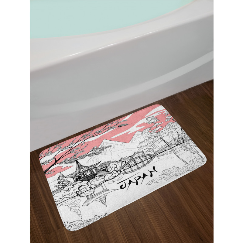 Pagoda Eaves Retro Bath Mat