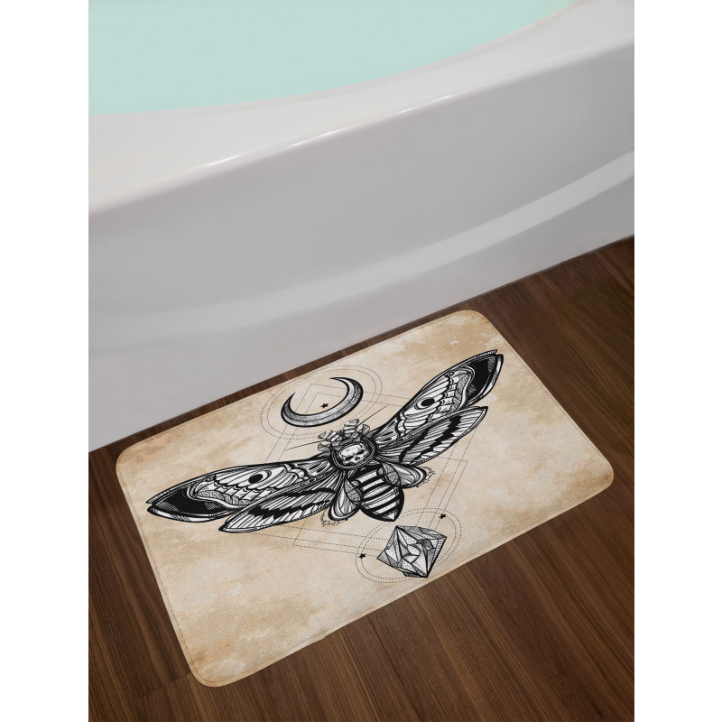 Hawk Moth Skull Magic Bath Mat
