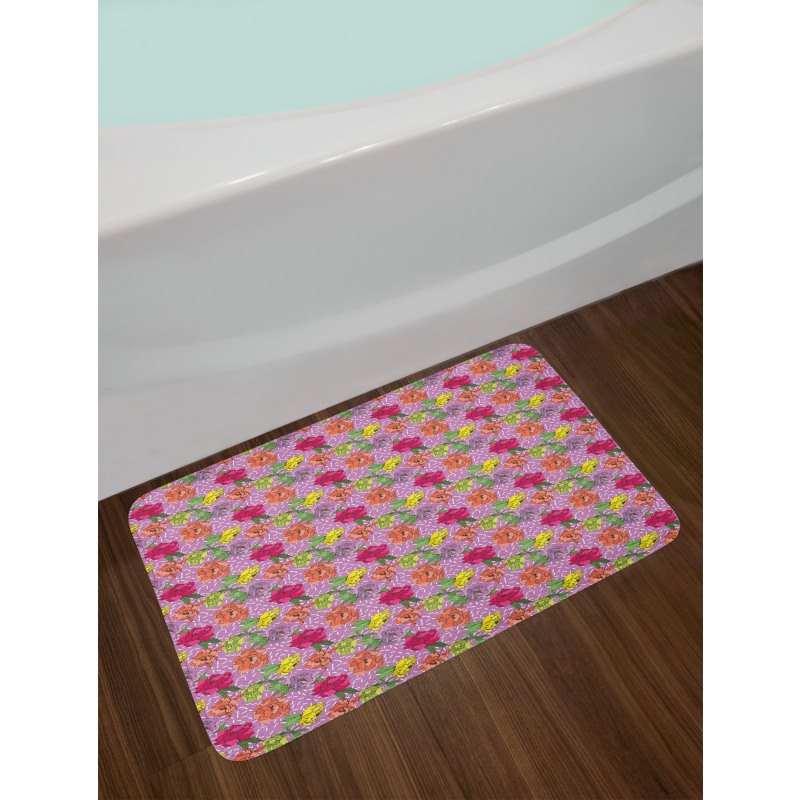 Wildlife Spring Peonies Bath Mat