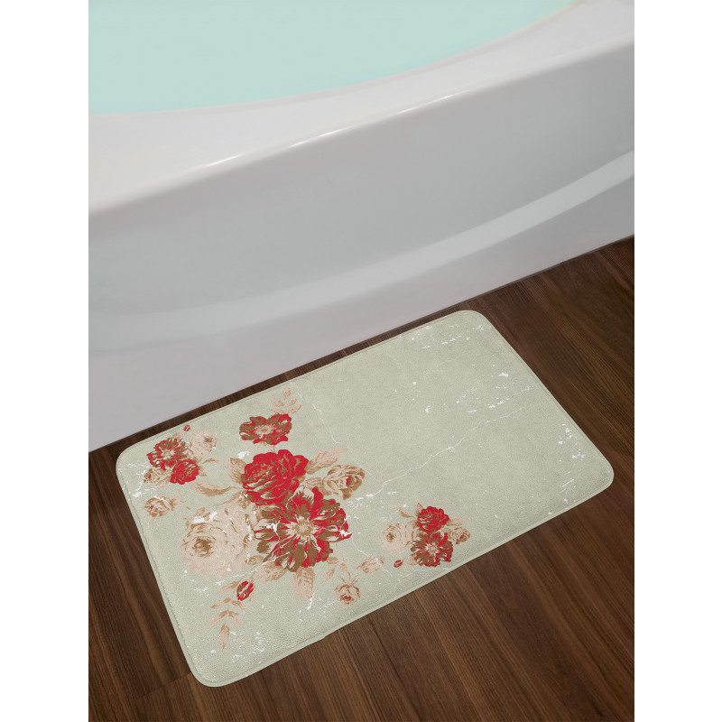 Rose Antique Flowers Bath Mat