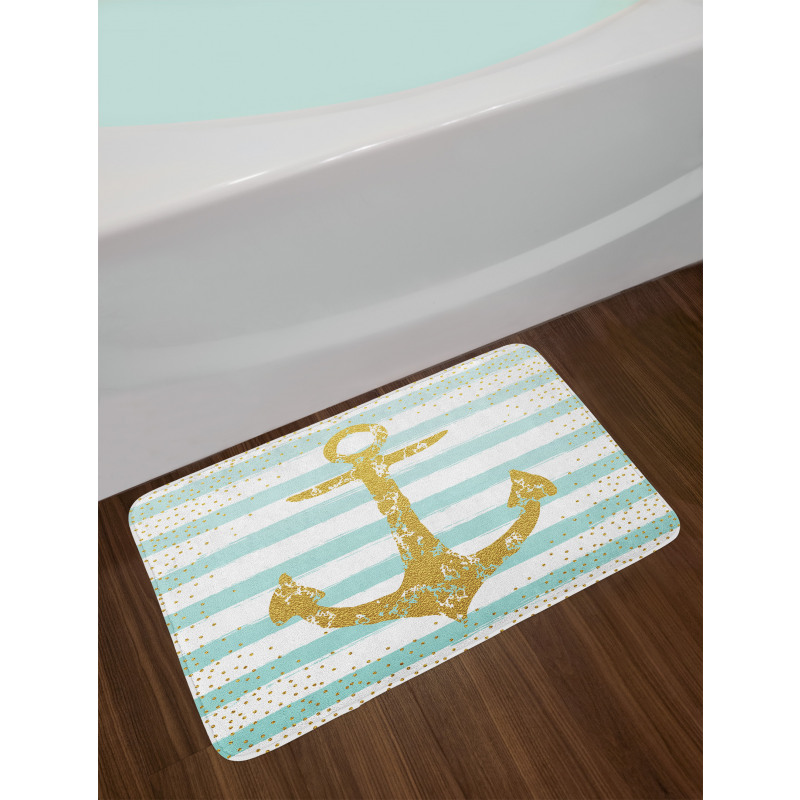 Marine Golden Anchor Bath Mat