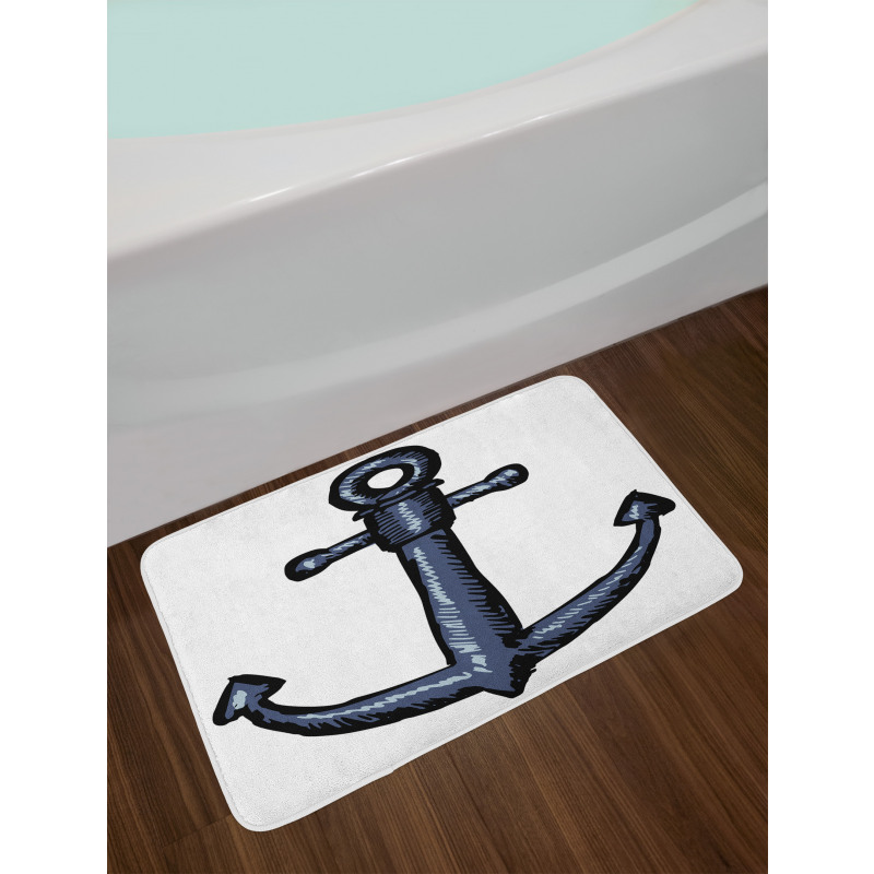 Nautical Anchor Safety Bath Mat