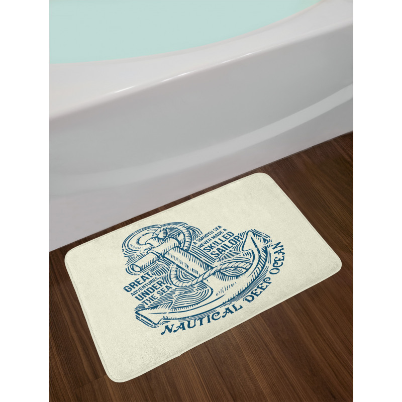 Vintage Nautical Sea Bath Mat