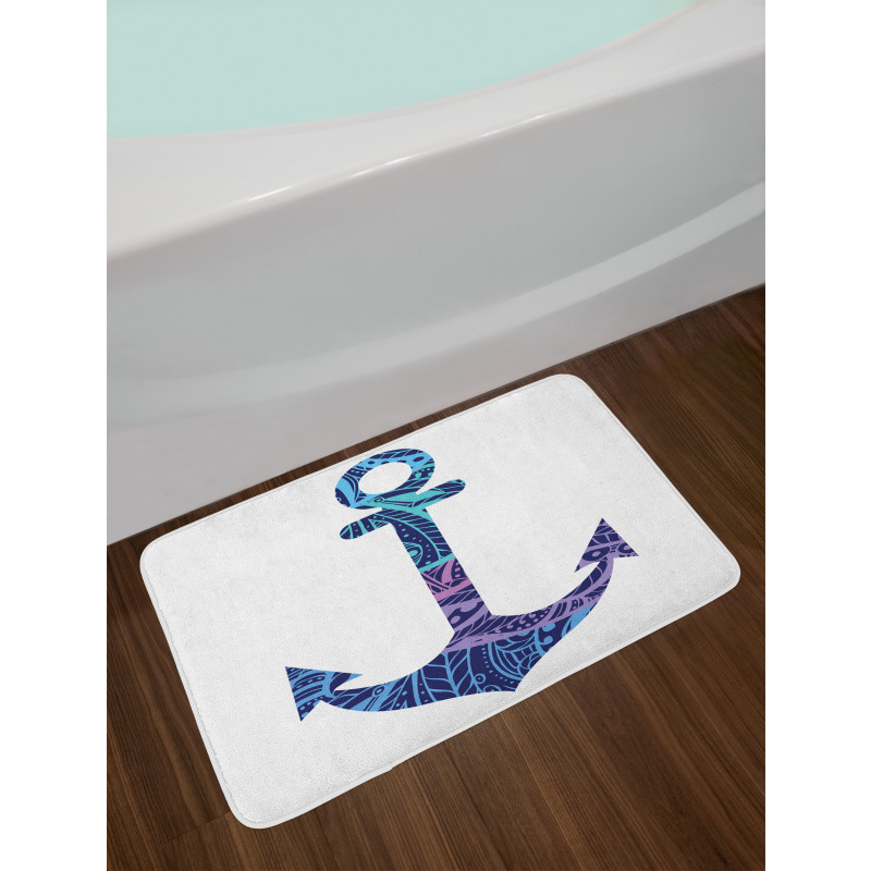 Anchor Image Sea Marine Bath Mat