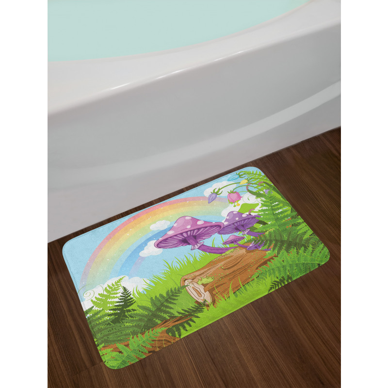 Wood Grass Fungus Art Bath Mat