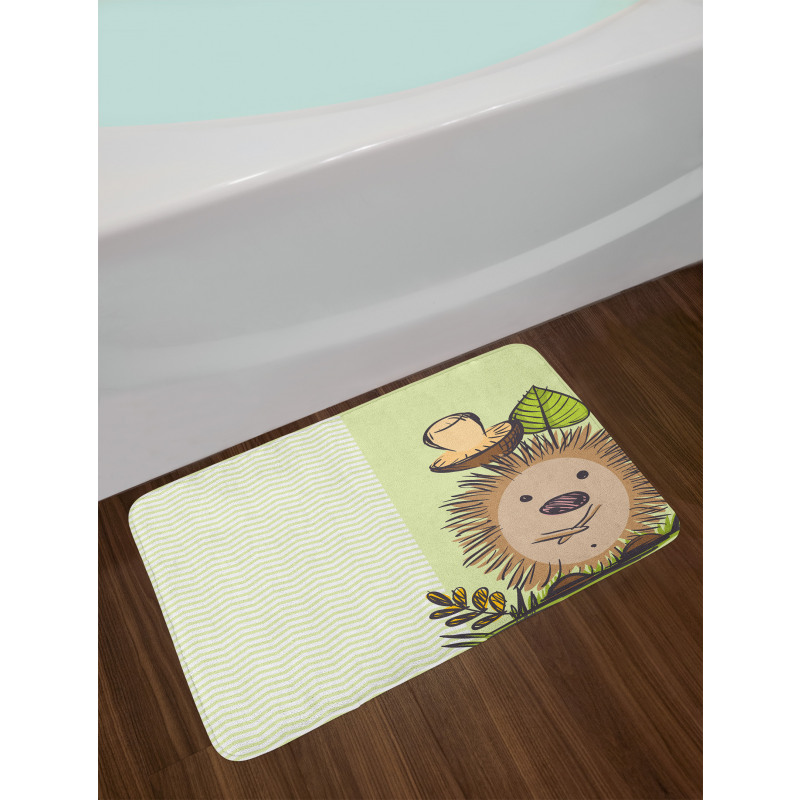 Hedgehog Chevron Bath Mat