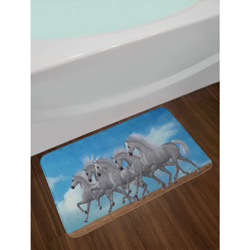 Digital Animal Herd Running Bath Mat