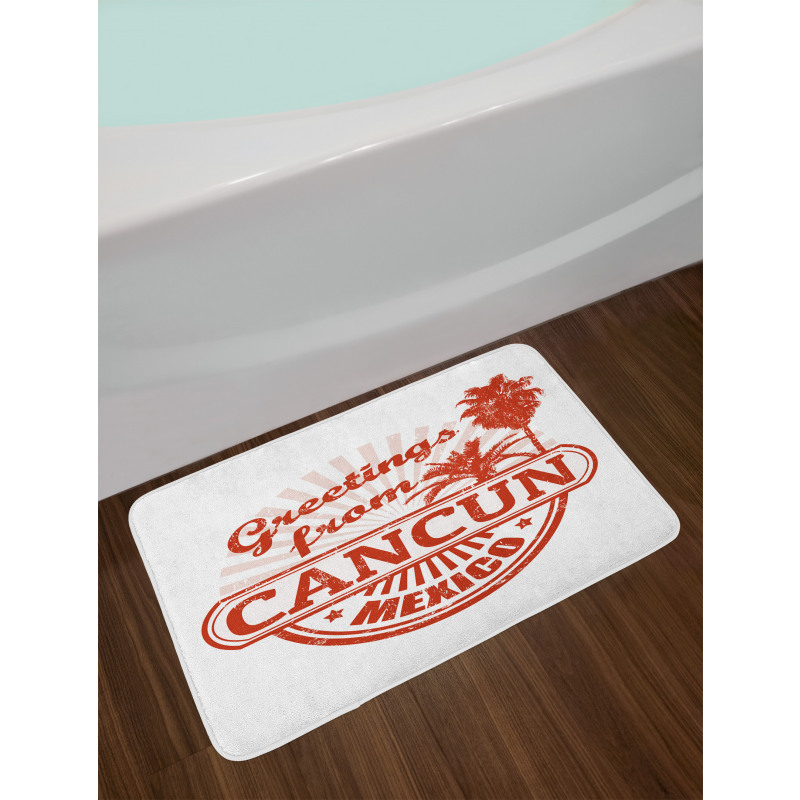 Calligraphic Grunge Design Bath Mat