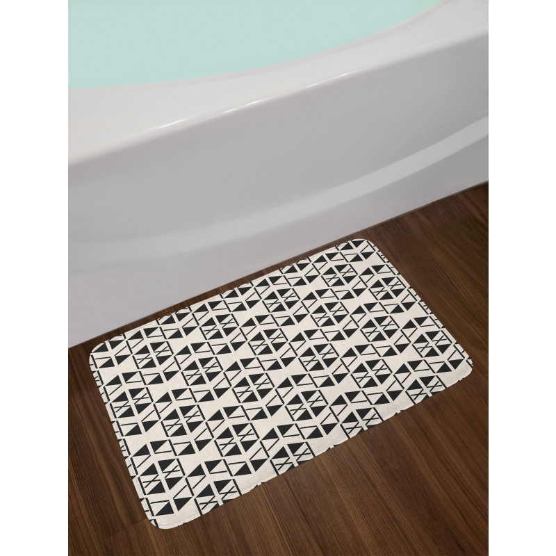 Modern Retro Shapes Art Bath Mat