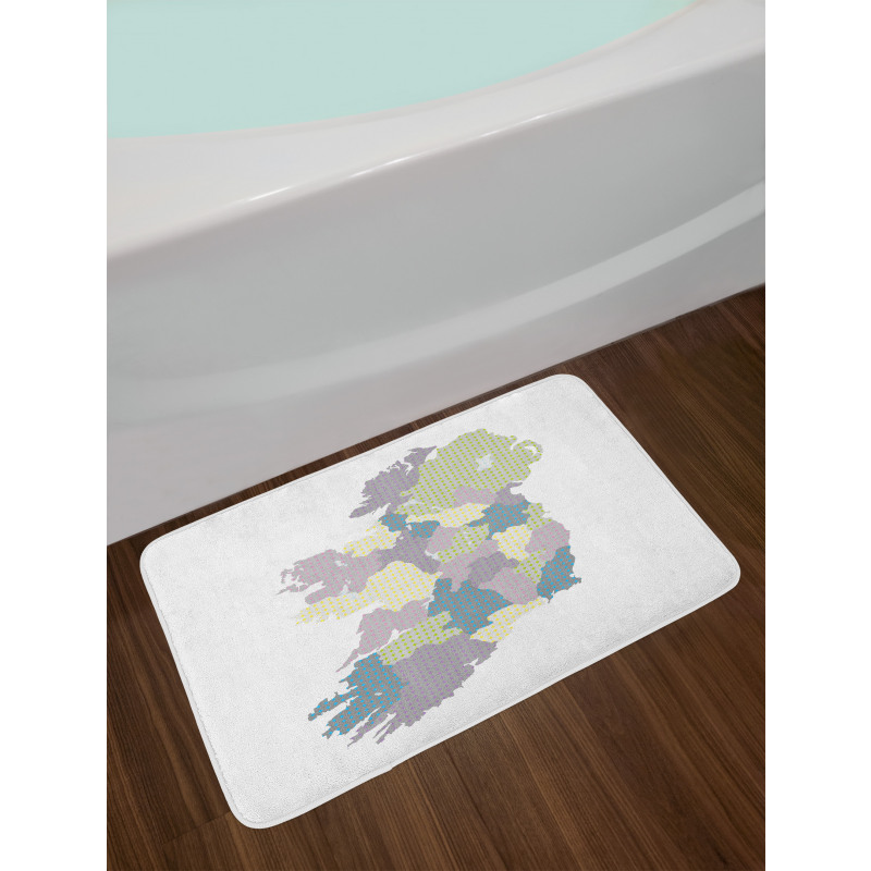 Pastel Tone Graphic Bath Mat