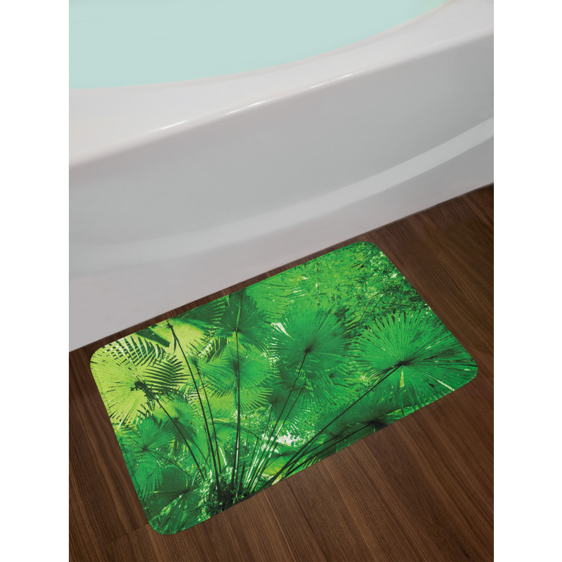 Exotic Jungle Plants Bath Mat