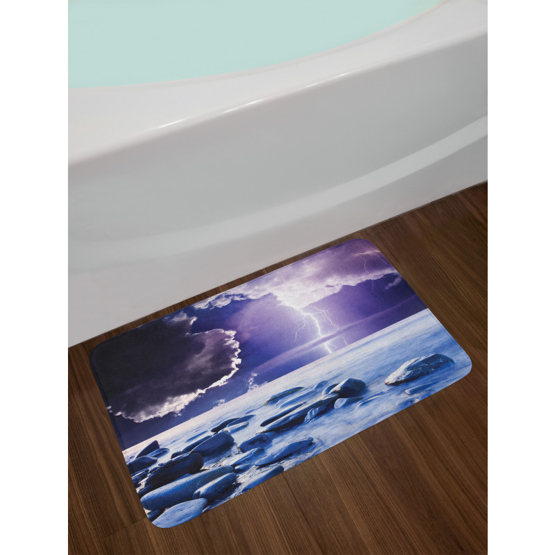 Mystic Dark Sky Scenery Bath Mat