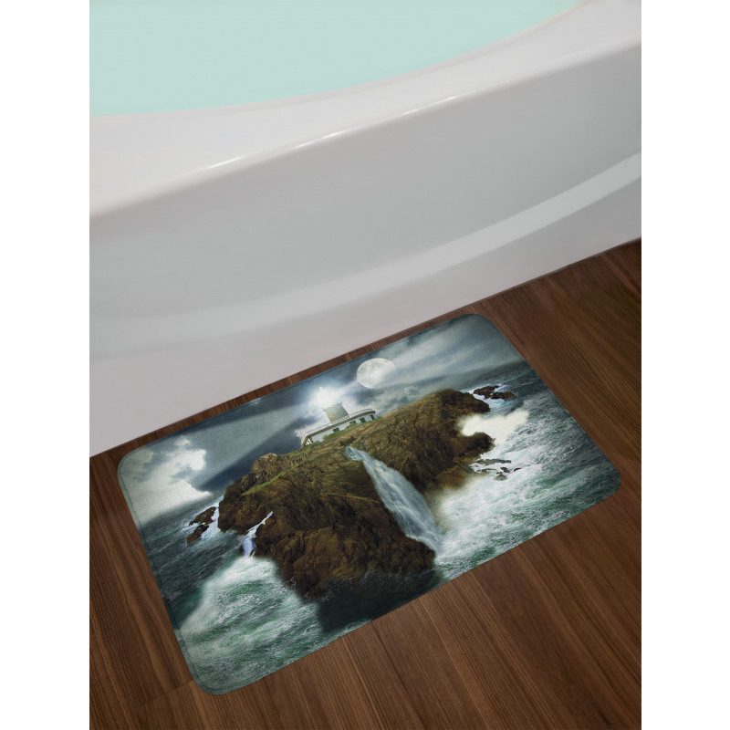 Rocks Stormy Sealife Bath Mat