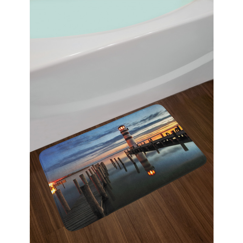 Lighthouse Calm Dusk Bath Mat