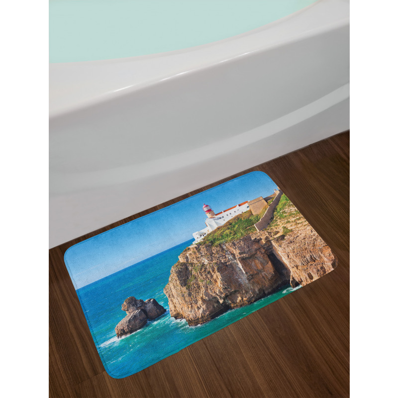 Cliff Rocks Sunny Day Bath Mat