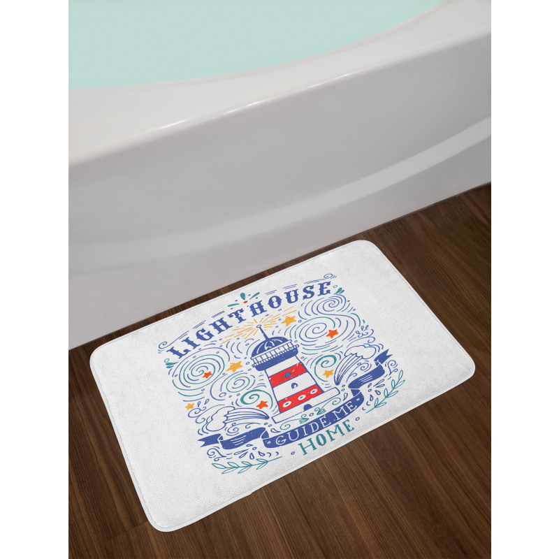 Vintage Sketch Stars Bath Mat