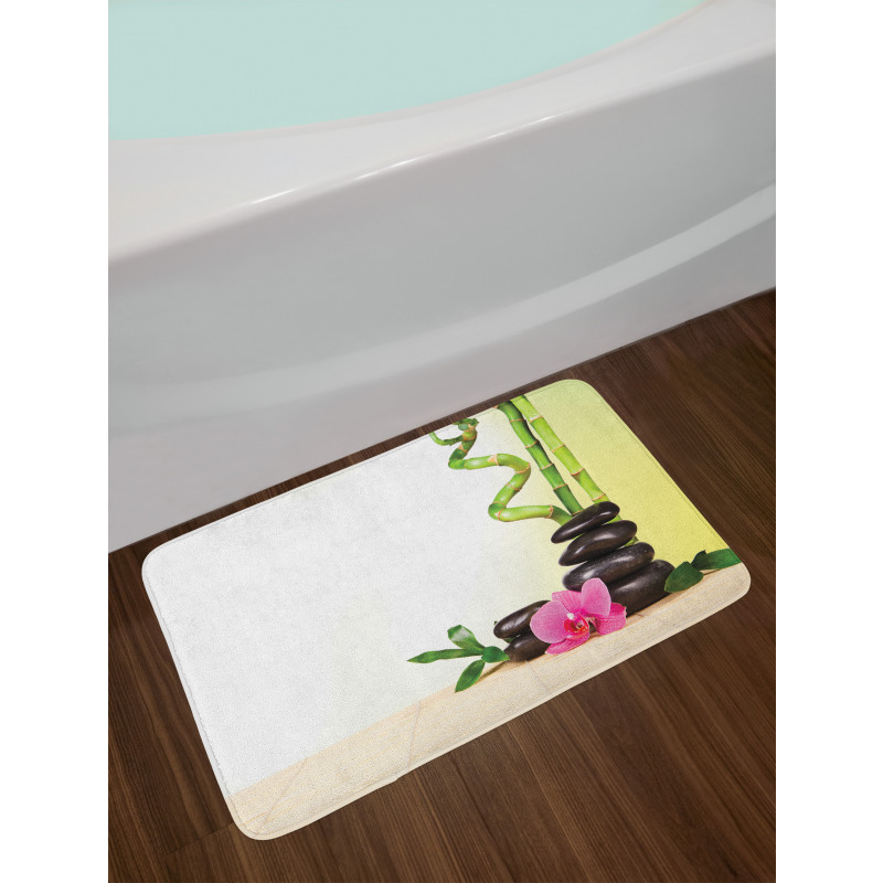 Bamboo Rocks Meditation Bath Mat