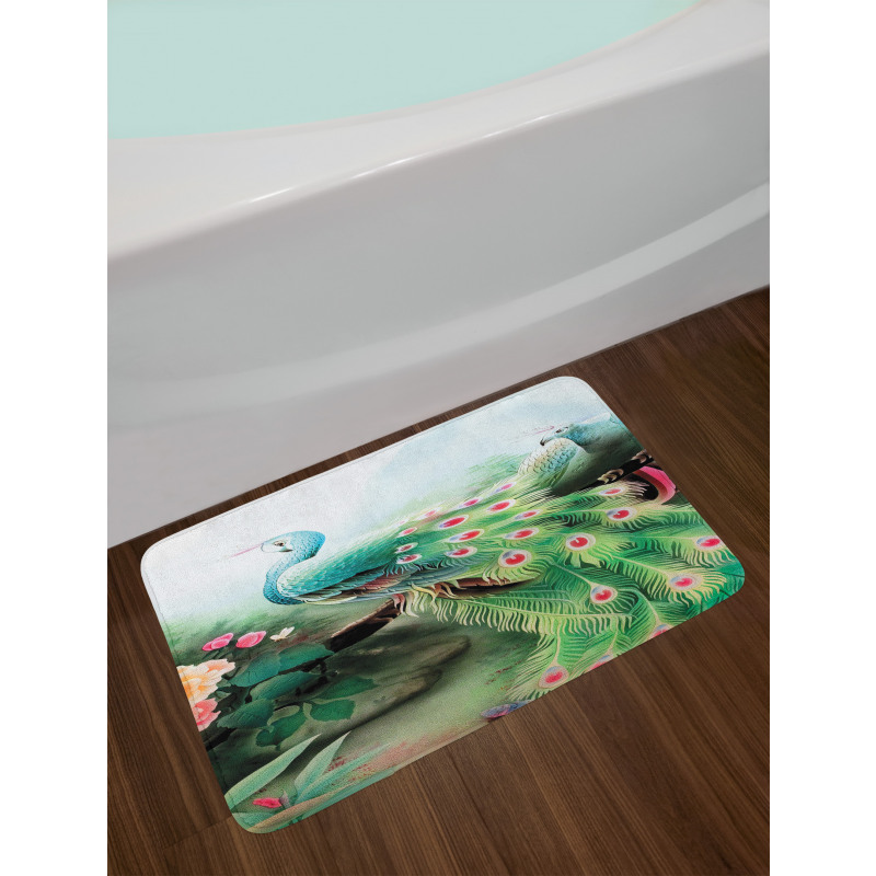 Summer Flower Garden Bath Mat