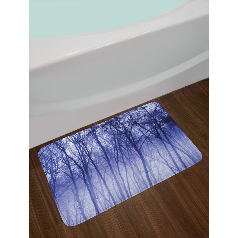 Winter Woodland Foggy Bath Mat