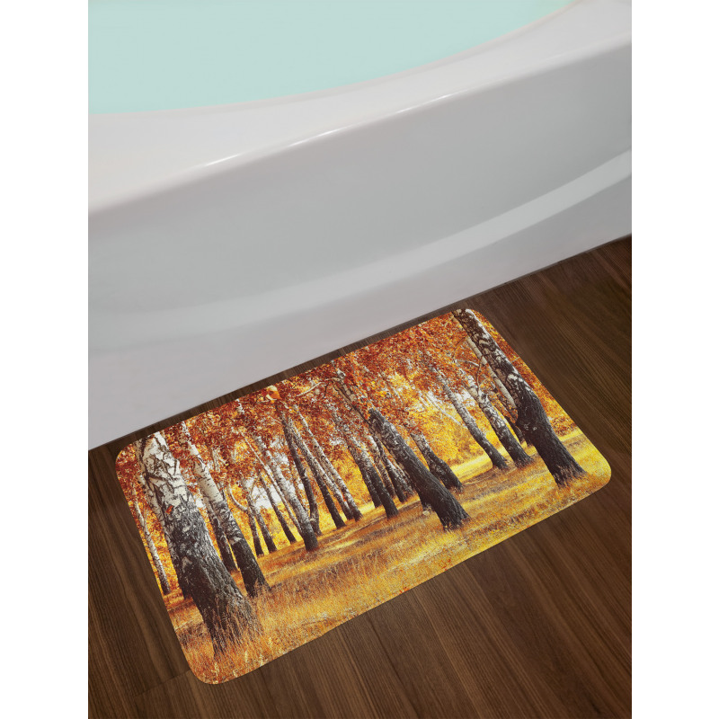 Autumn Leaves Design Bath Mat