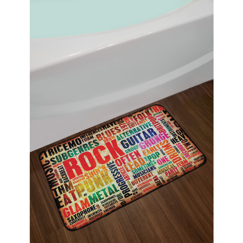 Music Rock 'n' Roll Poster Bath Mat
