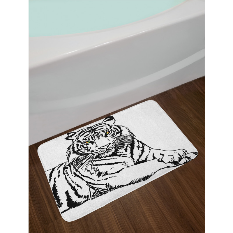 Sketch of Tiger African Bath Mat