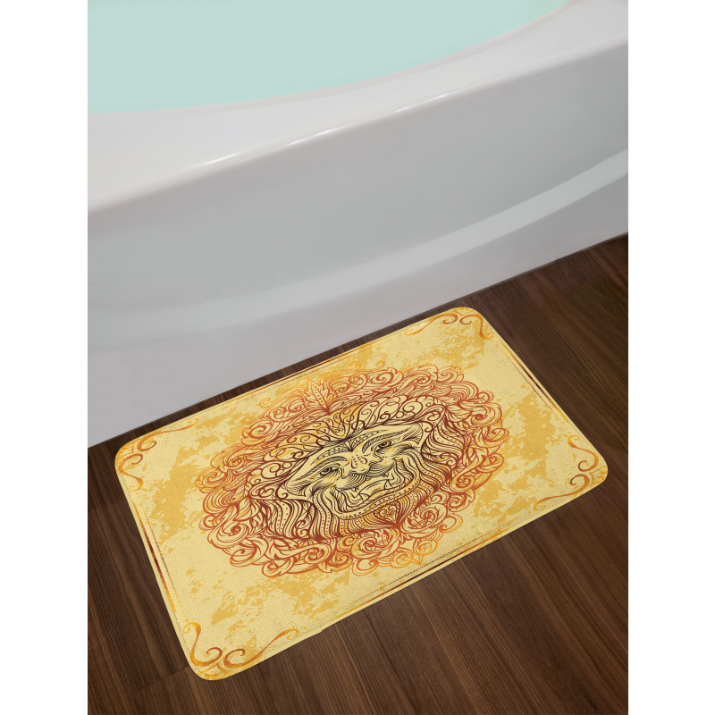 Lion Zodiac Astrology Bath Mat